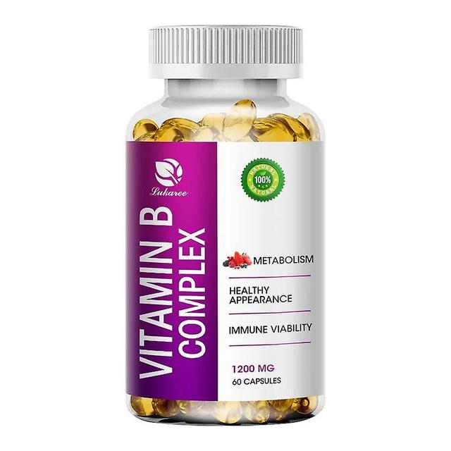 Lukaree Vitamin B Complex Capsule Support Energiomsättning Nervsystemet Blodceller Immunhälsa Allmän hälsa Ty Hälsahuamade Huamade 60pcs on Productcaster.