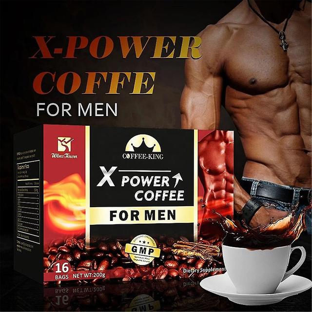 32pcs Ginseng Coffee Maca Coffee X Power For Men Enhance Libido Sexual Desire on Productcaster.