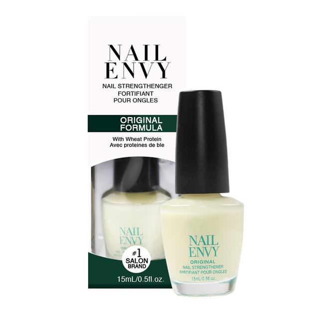 Nail Envy Strengthener Ayuda a prevenir la decoloración, fórmula vegana, infundida con vitamina A y E, fortalece las uñas Blanco on Productcaster.