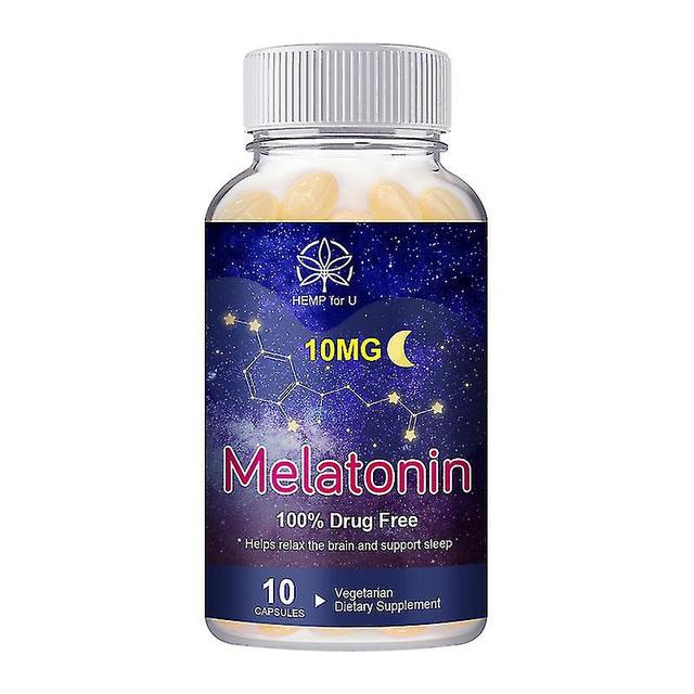 Vorallme effektiv kombination 10mg Melatonin Hjälp djup sömn Spara sömn Förbättra sömnlöshet Förbättra sömnkvaliteten Förbättra immuniteten 10pcs on Productcaster.