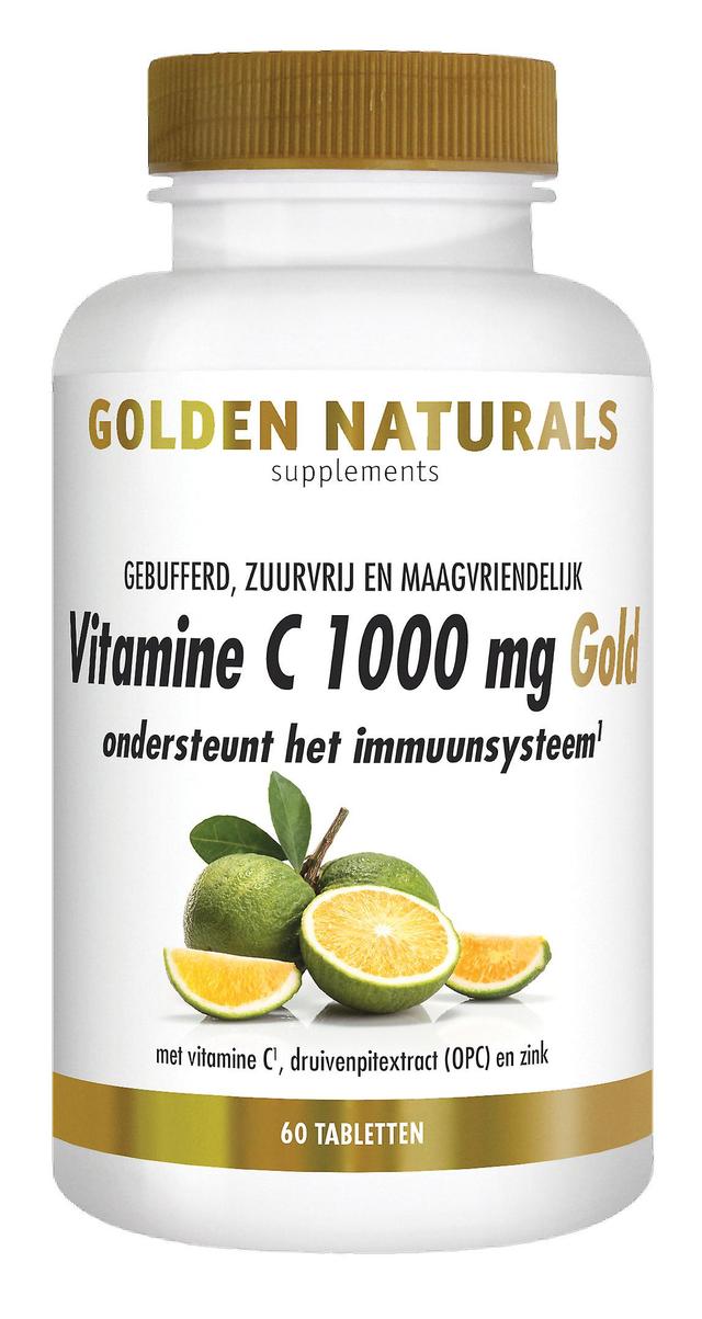 Golden Naturals C-vitamin 1000 mg guld (60 veganske tabletter) on Productcaster.