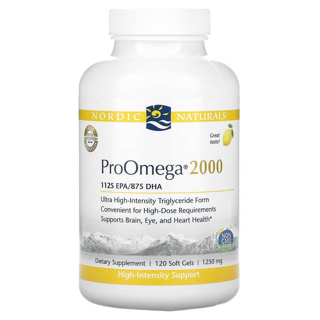 Nordic Naturals Naturali nordici, ProOmega 2000, Limone, 1.250 mg, 120 Soft Gels on Productcaster.