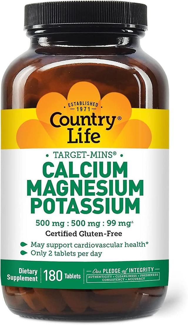 Country Life Target-Mins Calcium, Magnesium, Potassium 180 Tablets on Productcaster.