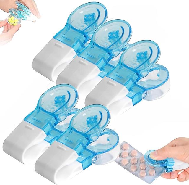 Portable Pill Taker,pill Popper For Blister Packs,1/2/4/5 Pack Pill Maker Splitter With Storage Box,pills Pack Opener Assistance Tool,pill Puncher ... on Productcaster.