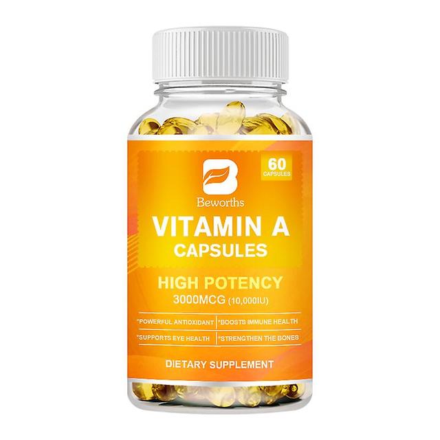 Huamade Vitamin A 10,000 Iu Premium Supports Healthy Vision & Immune System And Healthy Growth & Reproduction Beauty Health 60 capsules on Productcaster.