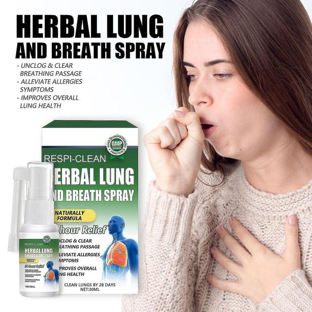 Lung Cleanse Mist, Herbal Lung And Breath Spray For Lung Cleansing & Respiratory Support, Organic Lu 4PCS - 120ML on Productcaster.