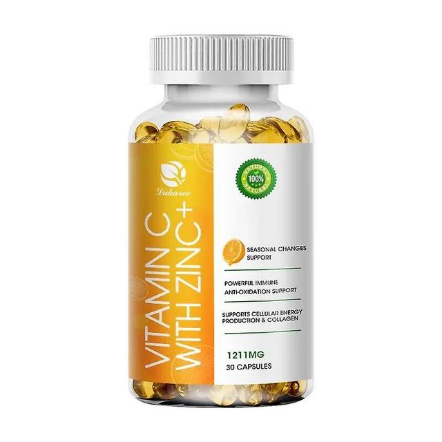 Zinková kapsula s vitamínom C, energetickými bunkami a produkciou kolagénu, imunitným systémom, zdravím, krásou, zdravím, pokožkou a kĺbmi, zdravím... on Productcaster.