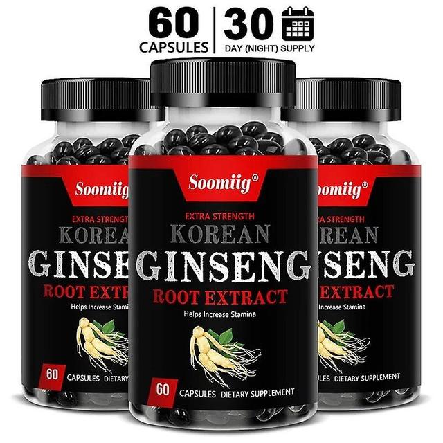 Vorallme Soomiig Koreanischer Ginsengwurzelextrakt 120 Kapseln pro Portion Energie und Immunität Nahrungsergänzungsmittel gentechnikfrei 60-count-3... on Productcaster.