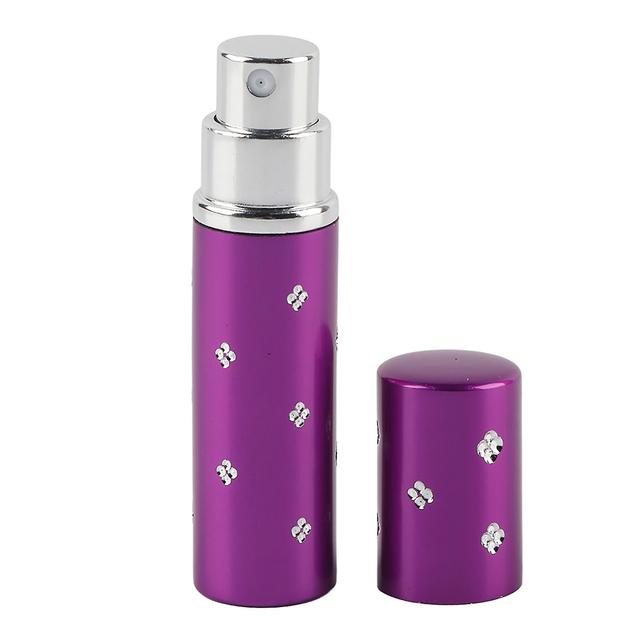 Portable Perfume Atomizer Purple Aluminium 10ml Refillable Perfume Atomizer Pump Bottle for Travel and Daily Use on Productcaster.