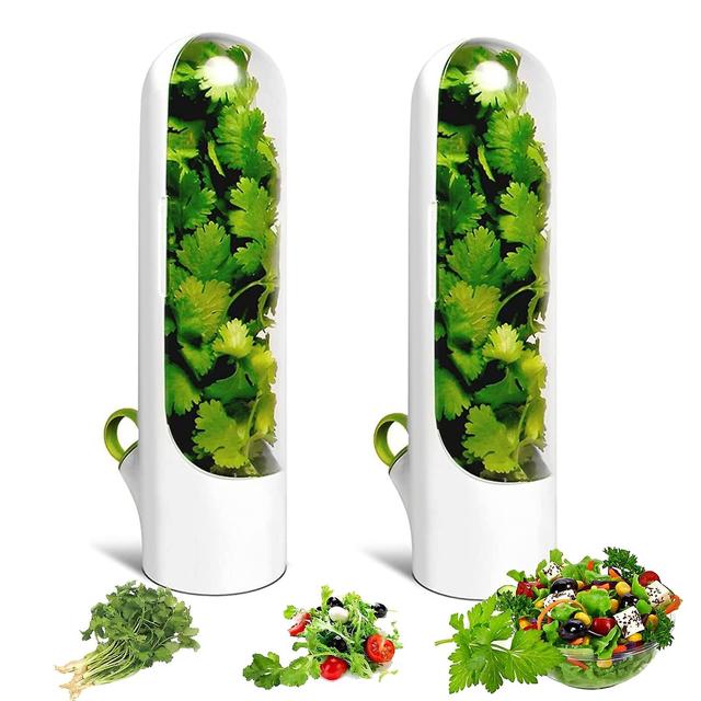 Herb saver for refrigerator, cilantro container for refrigerator, herb preservation pods, cilantro, parsley, asparagus, vegetables for 2-3 weeks bl... on Productcaster.