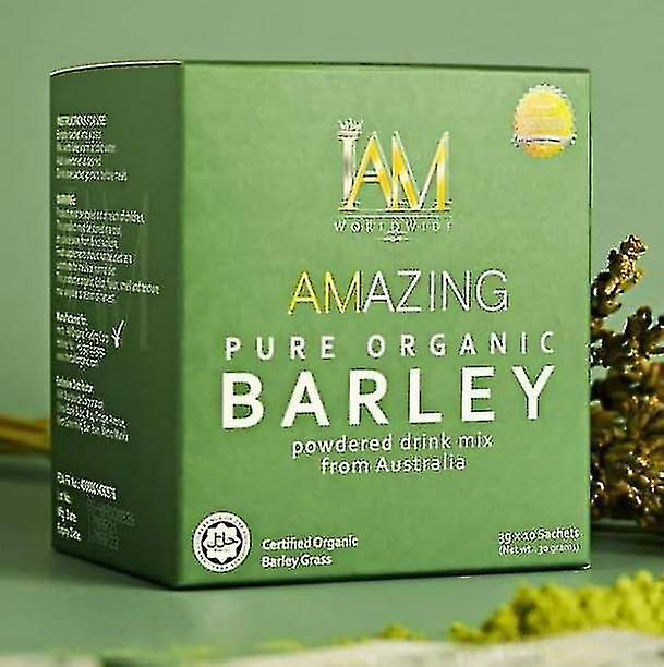 Ywfkmy Organic Barley Grass Powdered Drink Mix: 10 Sachets per Box -- IAM Amazing a on Productcaster.