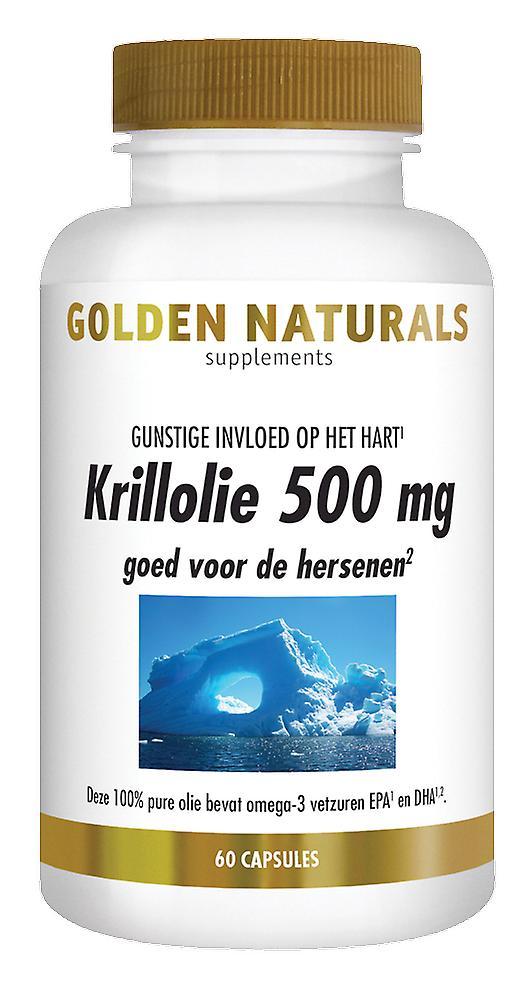 Golden Naturals Krillolie 500 mg (60 softgel capsules) on Productcaster.