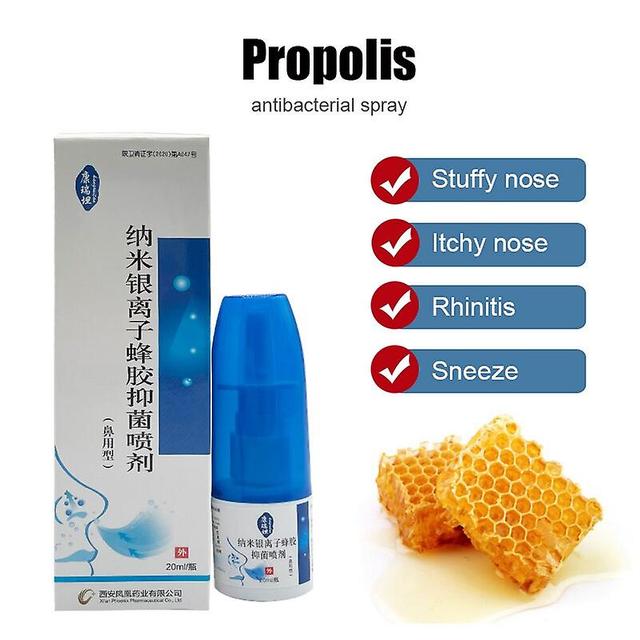 Fsu 10pcs Nano Silver Ion Spary Relieve Colds Sneeze Nose Runny Nasal Rhinitis Sinusitis Drops Propolis Extract Antibacterial Spray on Productcaster.