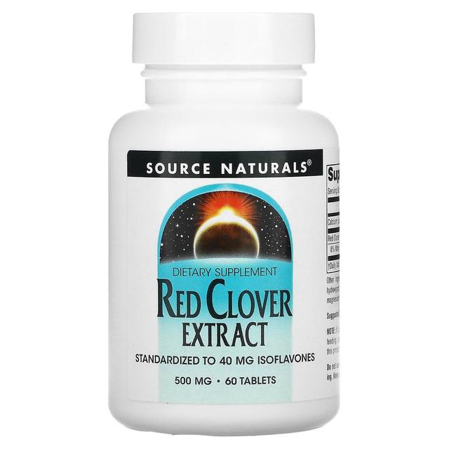 Source Naturals Lähde Naturals, puna-apilauute, 500 mg, 60 tablettia on Productcaster.