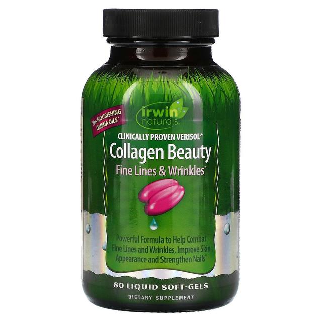 Irwin Naturals, Clinically Proven Verisol Collagen Beauty, 80 Liquid Soft-Gels on Productcaster.