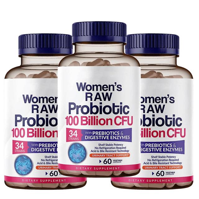 Women's Health Probiotic Capsules With Prebiotics And Digestive Enzymes (60 Capsules, 100 Billion Cfu, 34 Strains) 3PCS on Productcaster.