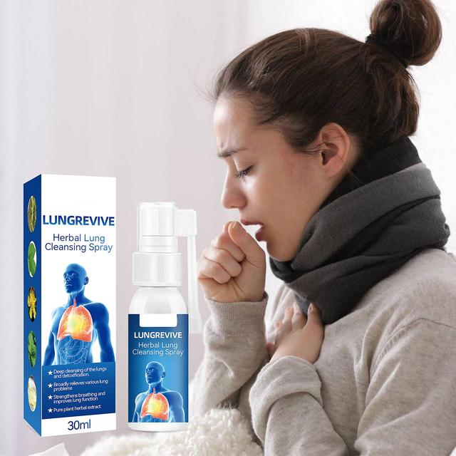 Lisade Kräuter-Lungenreinigungsspray, Kräuter-Lungen- und Atemspray, Kräuter-Lungenreinigungsspray, Natürliche Kräuter-Lungenessenz Entspannen Sie ... on Productcaster.