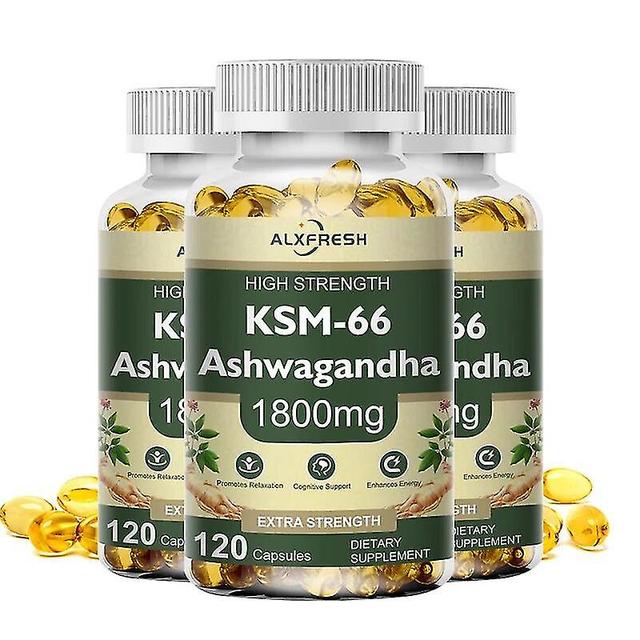 Natural Ashwagandha - Replenishes Healthy Energy And Endurance Muscle Mass And Supports The Immune Systemhuamade Huamade Kb 3 Bottle Ashwagandha 12... on Productcaster.