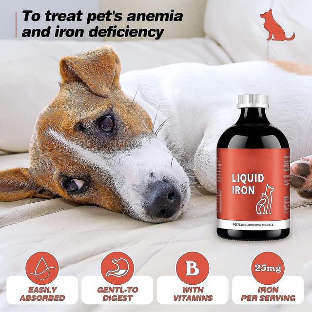 60ml Vloeibaar Ijzersupplement voor Honden en Katten met Bloedarmoede - Polysaccharide-Ijzercomplex dat wordt geformuleerd om Bloed te steunen. on Productcaster.