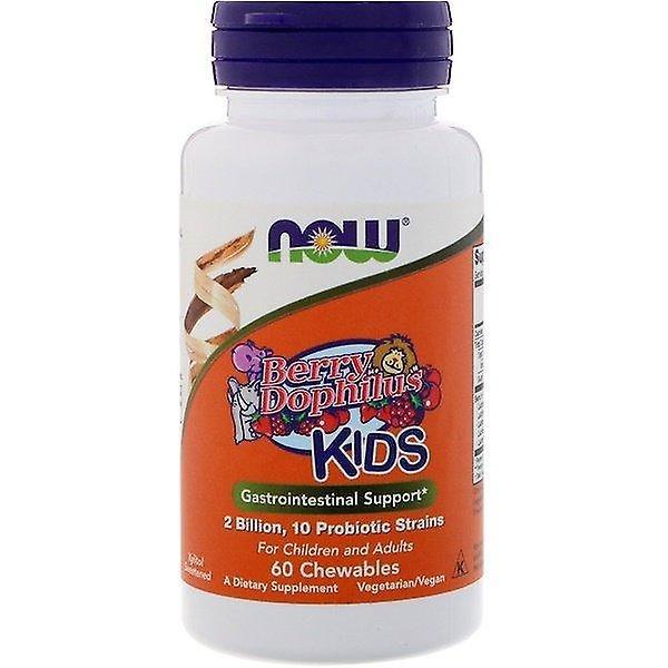 Now Foods, Berry Dophilus, Kids, 2 Billion, 60 Chewables on Productcaster.