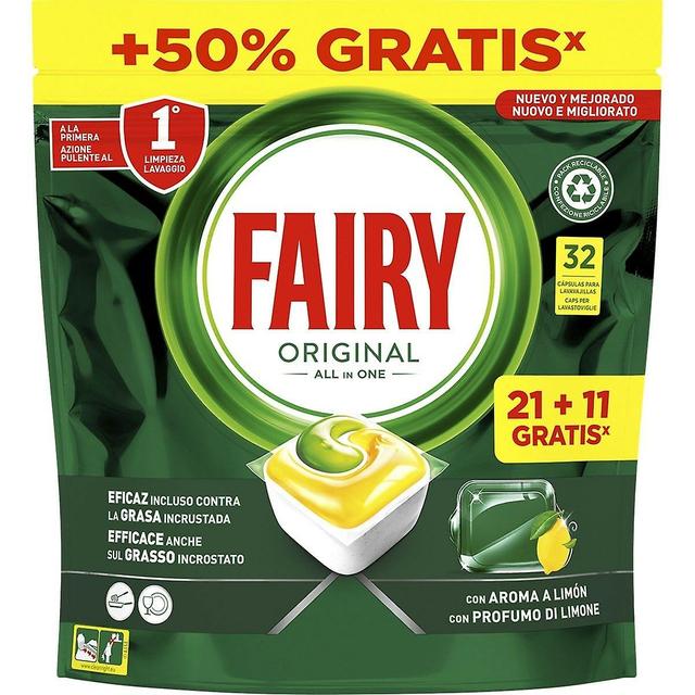 Astianpesukone imeskelytabletit Lemon Fairy 32 yksikköä on Productcaster.