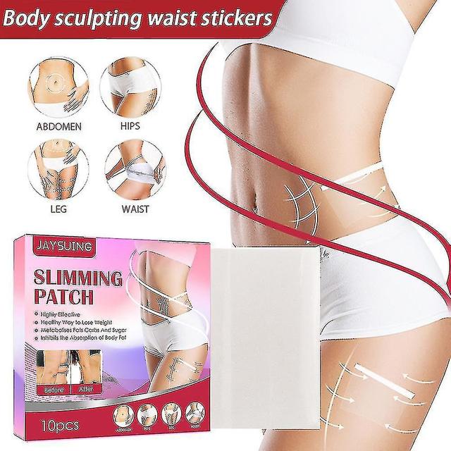 Youlaicai 10pcs Body Shaping Plaster Fat Burning Abdominal Fat Away Sticker Quick Slimming on Productcaster.