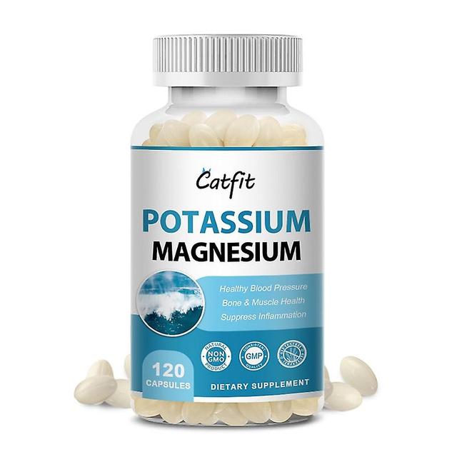 Eccpp Catfit Potassium Magnesium Citrate Capsules High Absorption For Bone Muscle Artery Blood Pressure Health Suppress Inflammation 120pcs on Productcaster.