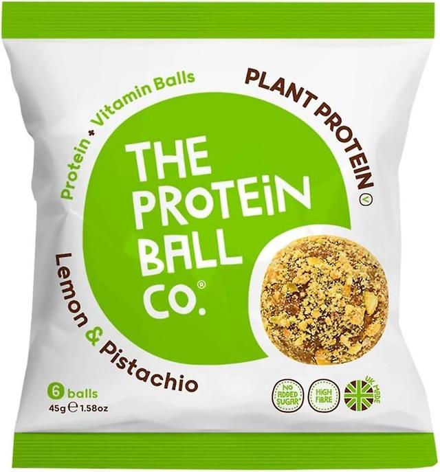 The Protein Ball Co. Plant Protein Lemon & Pistachio - 45g - Pack of 10 on Productcaster.