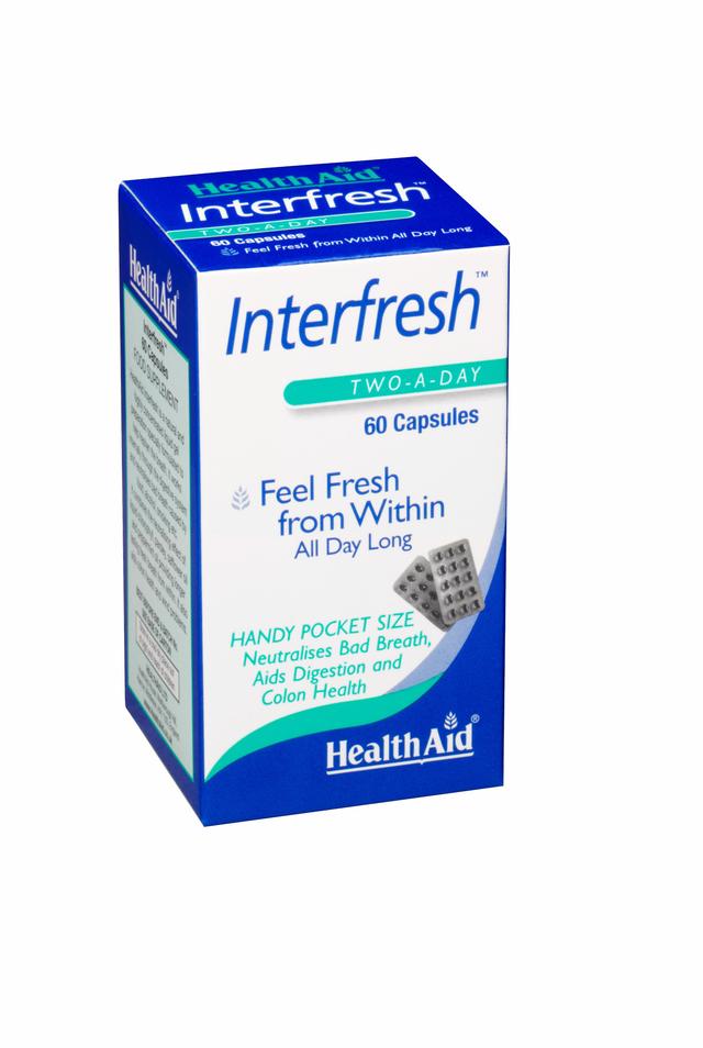 Health Aid Interfresh (Fresh Breath Capsules) - Blister Pack, 60 Capsules on Productcaster.