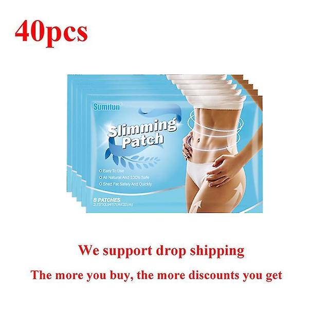 Unitoney 40pcs 4types Schlankheitspflaster Gewicht verlieren Natürliche Kräuter Aufkleber Bauch Taille Fett Verbrennen Körperformung Pflaster Drops... on Productcaster.