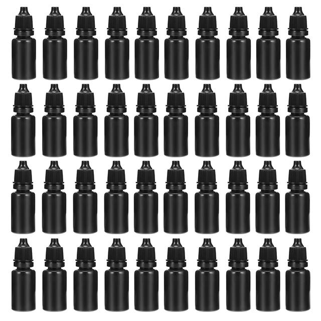 Tinksky 50pcs Empty Essential Oil Bottles Drip Bottles Simple Liquids Hold Bottles 10ml Black 6x2cm on Productcaster.