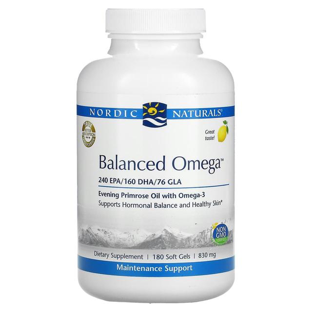 Nordic Naturals, Balanserad Omega, Citron, 830 mg, 180 Softgels on Productcaster.