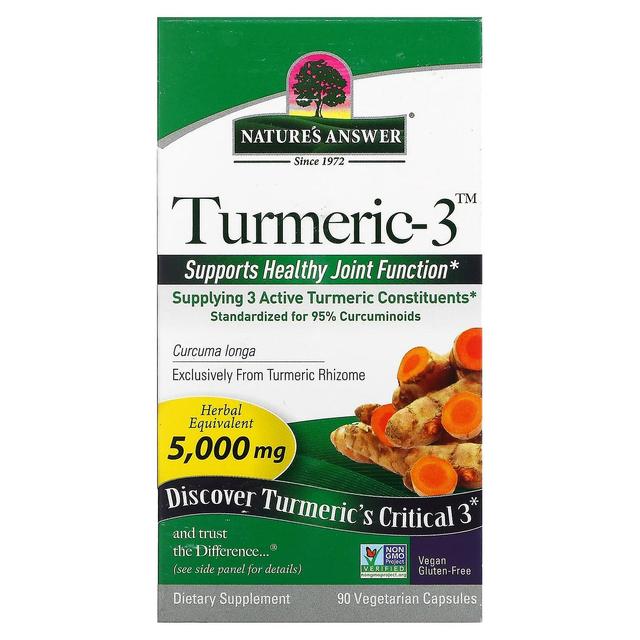 Nature's Answer, Turmeric-3, 90 Vegetarian Capsules on Productcaster.