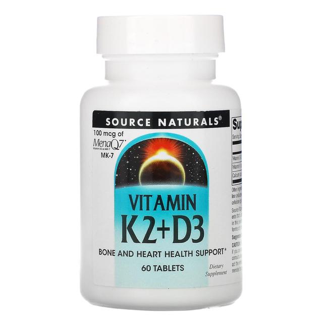 Source Naturals, Vitamin K2 + D3, 60 Tablets on Productcaster.