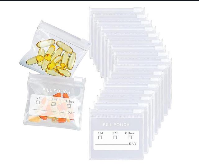 10pcs Small Pills Bags Self Sealing Pills Pouches Clear Pills Pouches Reusable Pills Bags Resealable Bags 7.7x7cm on Productcaster.