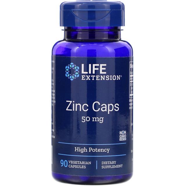 Life Extension, Zinc Caps, High Potency, 50 mg, 90 Vegetarian Capsules on Productcaster.