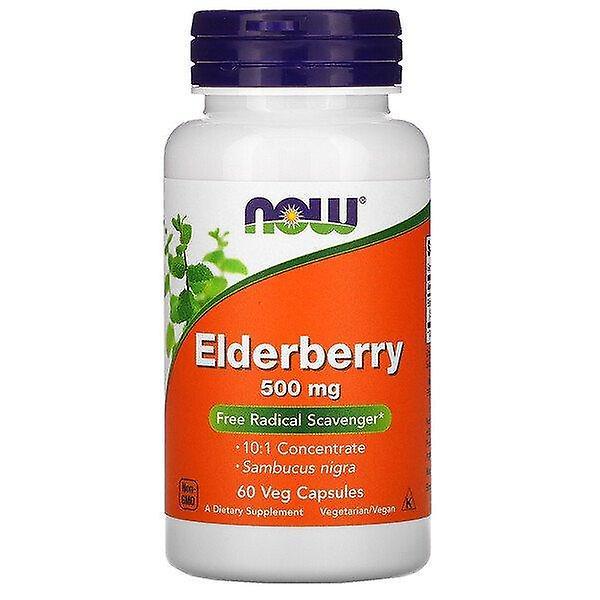 Now Foods, Elderberry, 500 mg, 60 Veg Capsules on Productcaster.