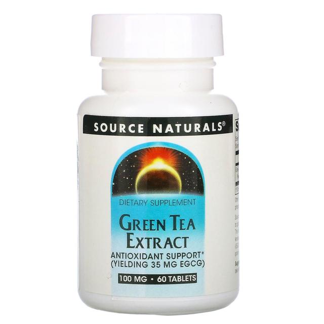 Source Naturals Källa Naturals, Grönt te extrakt, 100 mg, 60 tabletter on Productcaster.