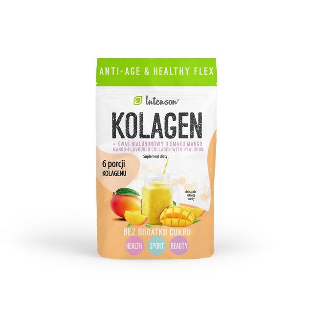 Intenson Mango-maustettu kollageeni + hyaluronihappo + c-vitamiini on Productcaster.