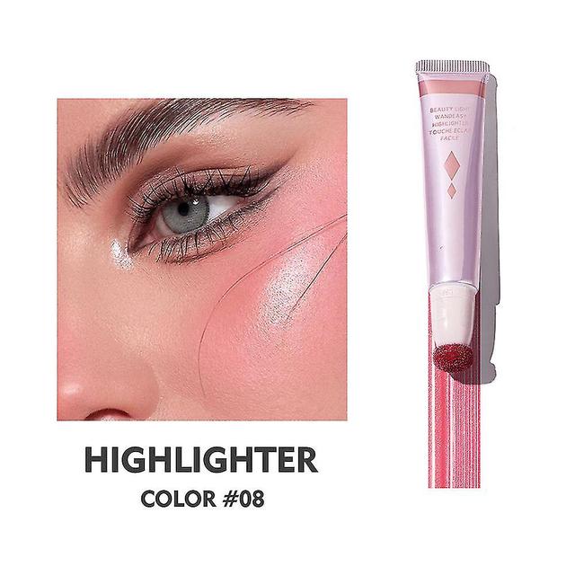 Scacv Silky Liquid Blush Långvarig Brightening Cheek med Sponge Head Waterproof Highlighter Blush Stick 08 on Productcaster.