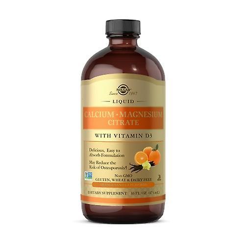 Solgar Liquide Calcium Magnésium Citrate avec Vitamine D3, Arôme Naturel Orange-Vanille 16 oz (Paquet de 6) on Productcaster.