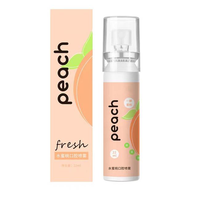 Pêssego Probióticos Spray Oral, Fresco Oral Remover Mau Hálito Dentes Clareamento Natural Fruta Sabor Oral Para Encontro de Namoro on Productcaster.