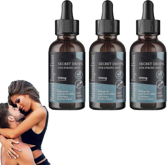 30ml Secret Happy Drops voor sterke mannen - Pleasurepeak Oral Drops, Intimacy Booster Hormonen die gevoeligheid Pleasure verbeteren 3 stuks - 90ml on Productcaster.