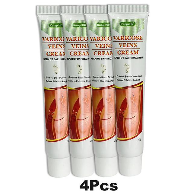 2/4/6pcs Varicose Vein Cream Treat Scrotum Varicocele Vasculitis Phlebitis Foot Blood Vessel Swelling Pain Relief Medical Cream 4Pcs Cream on Productcaster.