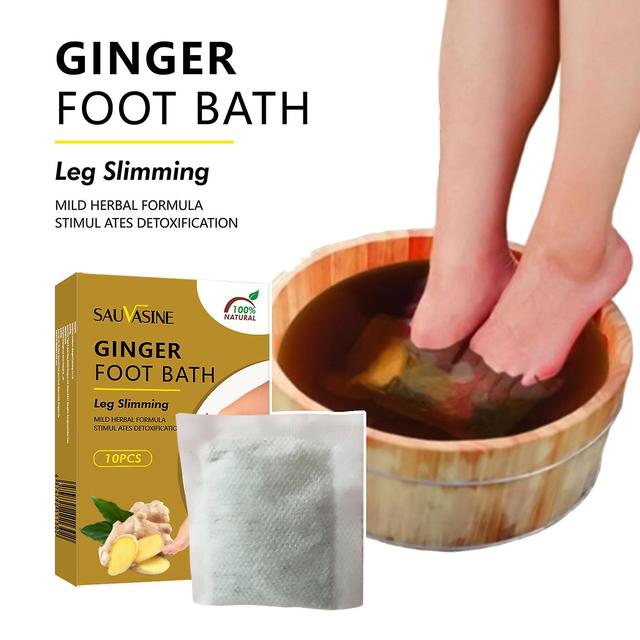 Jinzhaolai Ginger Wormwood Foot Bath Bag Powder Foot Leg Slimming Feet Bath Drive Cold Feet Soaking Bathing Herbal Spa Detox Antiedema Pack on Productcaster.