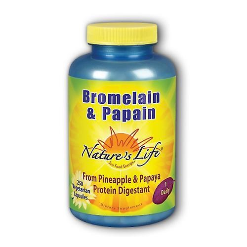 Nature's Life Bromelain & Papain,250/250 mg,250 vcaps (Pack of 3) on Productcaster.