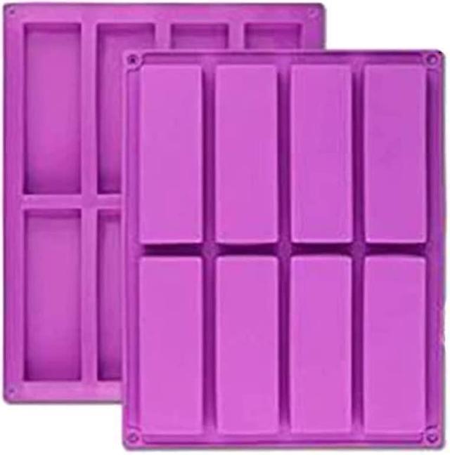 unbrand 2pcs 8 Cavity Large Rectangle Granola Bar Silicone Moulds Nutrition/cereal Bar Moulds Energy Bar Maker For Chocolate Truffles Bread Brownie... on Productcaster.