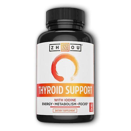 Zhou Nutrition Thyroid Support with Iodine, 60 Veg Caps (Pack of 4) on Productcaster.