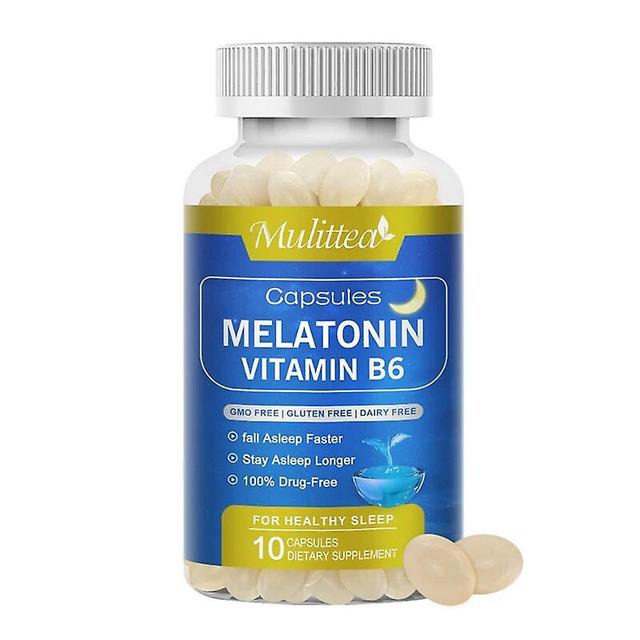 Melatonin Vitamins B6 Capsules Relieve Insomnia Helps Deep Sleep & Sleep quality Strength Melatonin for AdultsTIB TIB . 10pcs on Productcaster.