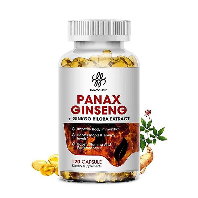 iMATCHME Red Panax Ginseng + Ginkgo Biloba + Ashwagandha for Energy, Strength, Focus, Memory and Mental Performan - 120PCSTIB TIB . 120pcs on Productcaster.